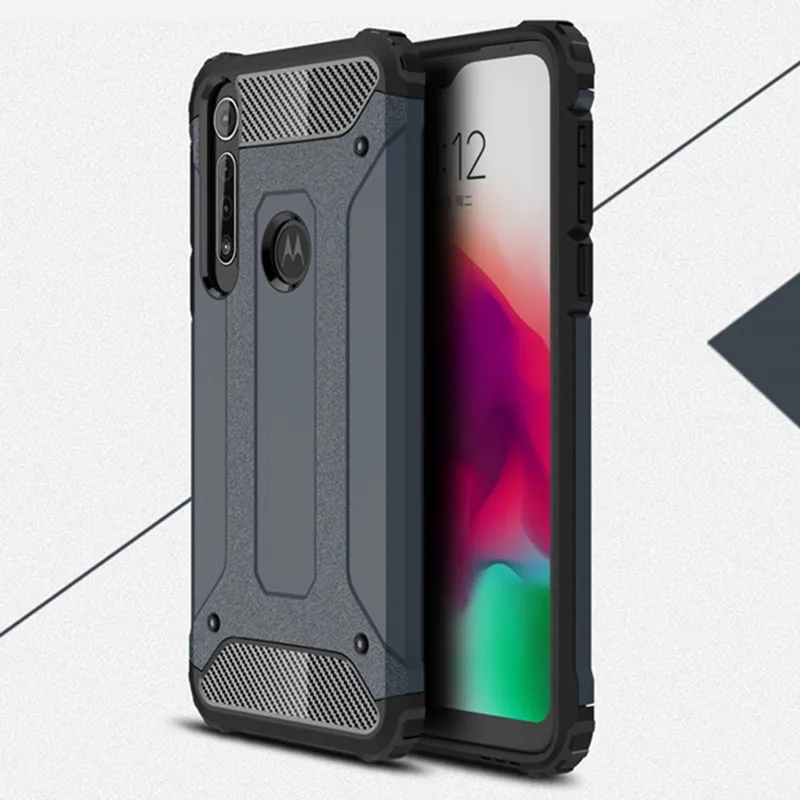Противоударный чехол для Motorola Moto G8 Play/One роскошный мягкий бронированный макро G6 G7