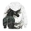 Unicorn Hoodie Kids Long Sleeve Hooded Sweatshirts 2022 Fall Horse Printed Girls Boys Sweatshirt Casual Sport Pullover Tops ► Photo 2/6