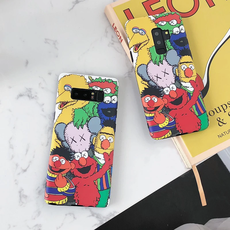 

For Samsung S10 Plus Soft Silicone Cases Cartoon Colorful Cookie Elmo Phone Cover For Samsung Galaxy S8 S9 S10 Plus Note 8 9