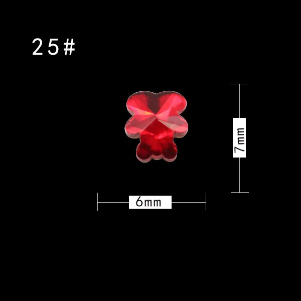 10 шт./упак. нейл-арта украшения камни с плоской задней частью Форма капли воды с украшением в виде кристаллов красная мозачиная Стекло Стразы для украшения аксессуары - Цвет: 25