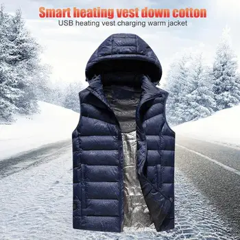 

Verwarming Vest Wasbaar USB Electric Heated Vest Heating Winter Outdoor Controle Temperatuu Thermal Vest Waistcoat(with battery)