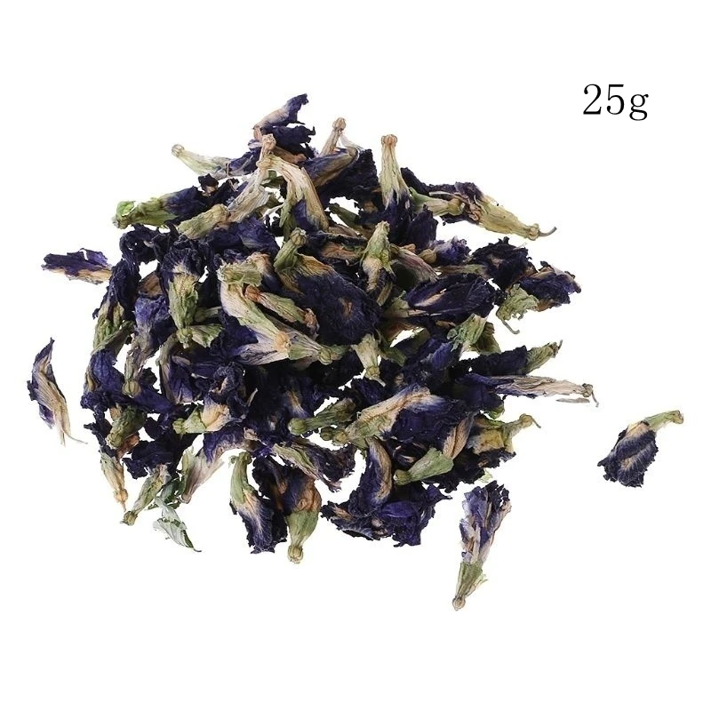 25g 50 г/пакет Таиланд голубая бабочка горох чай Детокс чай чистый натуральный сушеный горох цветок чай Имитация кухня игрушка - Цвет: 25g