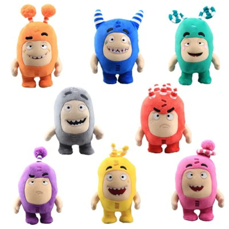 

New Hot Sale 18cm Oddbods Cartoon Plush Toys Cute Soft Fuse Pogo Bubbles Slick Zeke Jeff Plush Doll Toys For Kids Christmas Gift