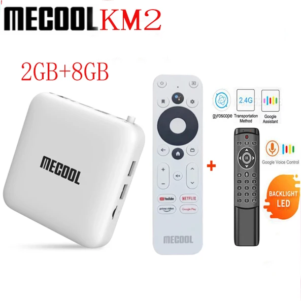 Android 10.0 TV Box, MECOOL KM2 Smart TV Box Netflix Google Certified USB  3.0 Ul