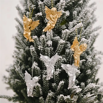 

2020 Cute Angel Elk Pendant Xmas Tree Decor Santa Claus Hanging Ornaments Christmas Decorations For Home
