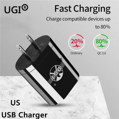 US QC3.0 One port 18W 2.5A Quick Charge Fast USB Charger Plug Adapter IOS Type-c Micro iPhone 5 6 7 8 XS Samsung LG G2 G3 G4 | Мобильные