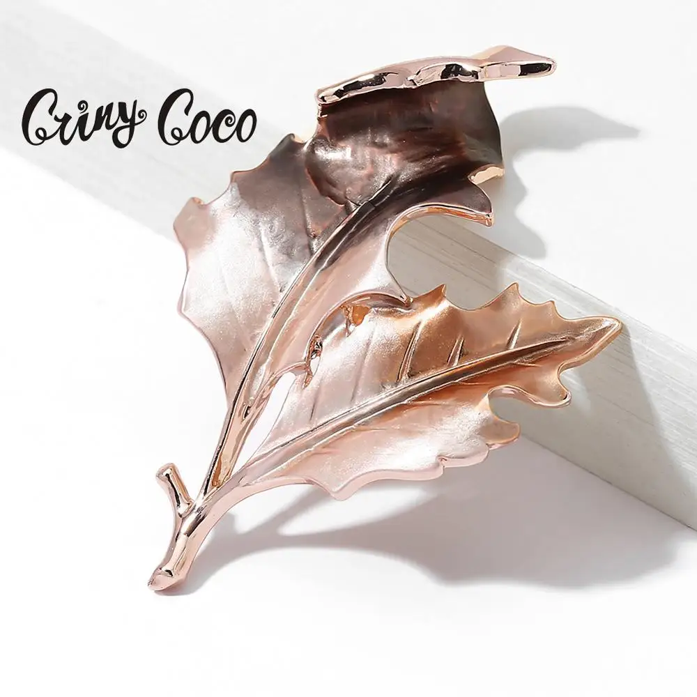 Брошь в виде листьев Cring Coco красивая модная эмалированная брошь с большим