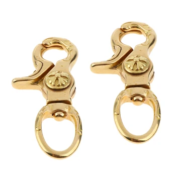 

2x Brass Lobster Clasps Bag Clips Trigger Swivel Hooks Jewelry Findings 12mm