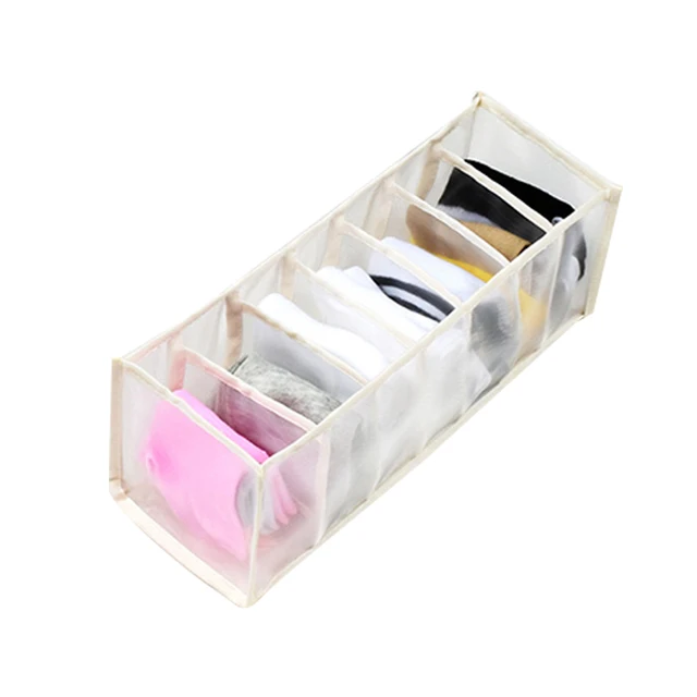 Underwear Bra Organizer Storage Box Drawer Closet Organizers Divider Boxes For Underwear Scarves Socks Bra 7 grids
