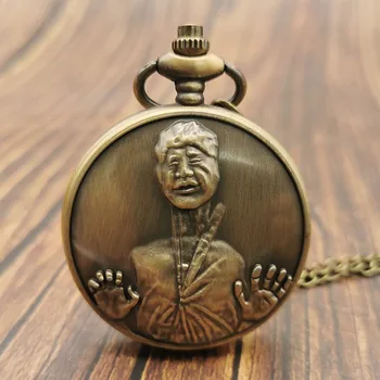 

Hot Movies The Walking Dead Theme Long Neck Zombie Quartz Watches mens Pendant Pocket Chain Top Gifts for Men Women Drama Fans