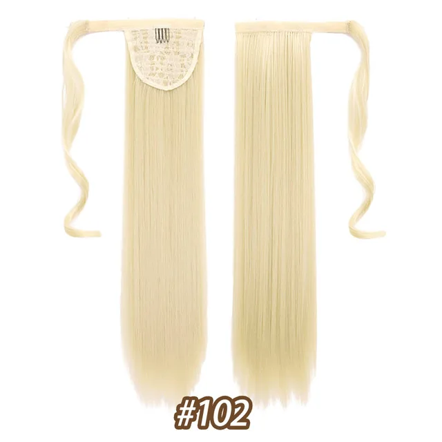 0020-102 LVHAN, длинные волосы, прямые, конский хвост, кожа, уток, жаростойкие, привязываются к волосам вокруг волос, косы, конский хвост, волосы, удлинение - Цвет: 0020-102