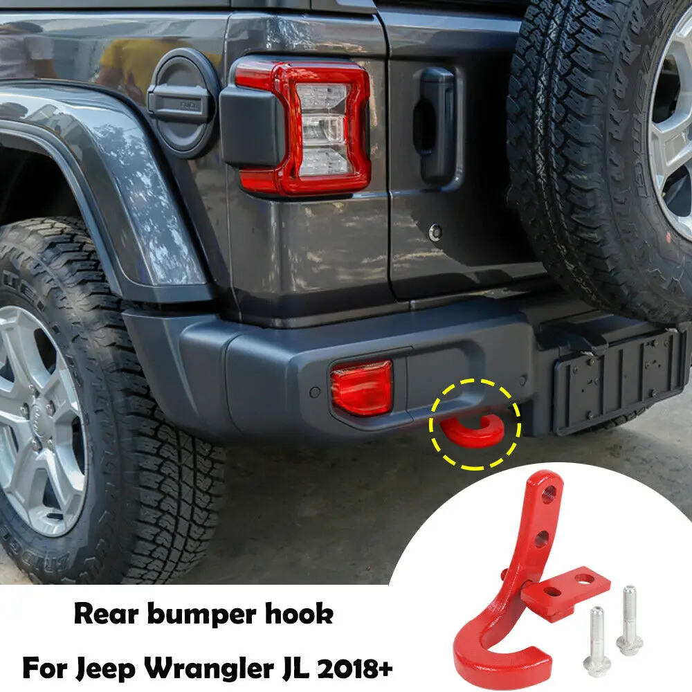 

For Jeep Wrangler JL Driver Side Rear Bumper Tow Hook Recovery Towing Assembly