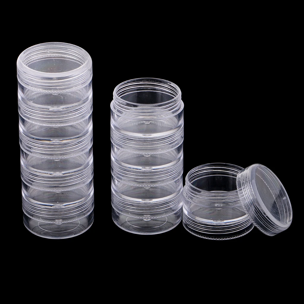 5 Stackable Screw Top Jar Stacking Container, Balm, Crafts, Cream, Glitter