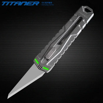 

EDC Titanium Alloy Pocket Knife Paper Cutter Knife Unpacking Camping Pocket Outdoor Tools Mini Utlity Knife
