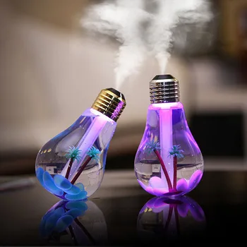 

7 Color Changing 400ml LED Lamp Air Ultrasonic Humidifier Essential Oil Diffuser Atomizer Freshener Mist Maker Night Light Bulb