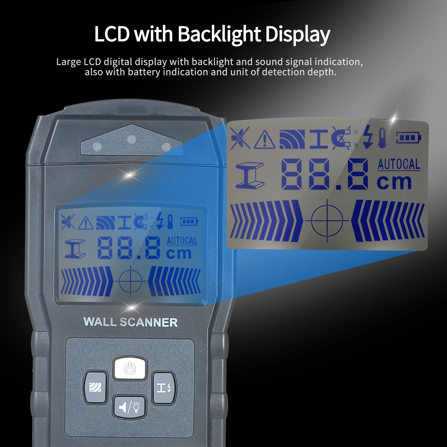 Настенный детектор lcd Многофункциональный Стад искатель настенный детектор датчик настенный сканер и кабель переменного тока живой провод сканер умственное Обнаружение
