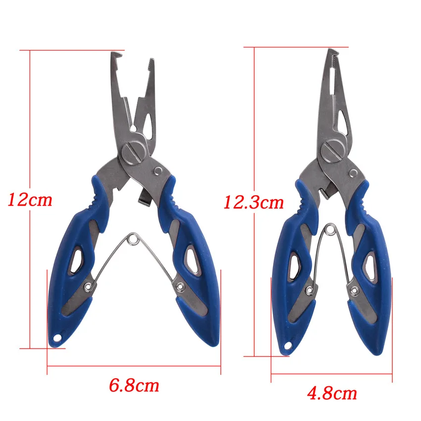 Multifunction Fishing Pliers, Scissor Braid Line Cutter, Hook