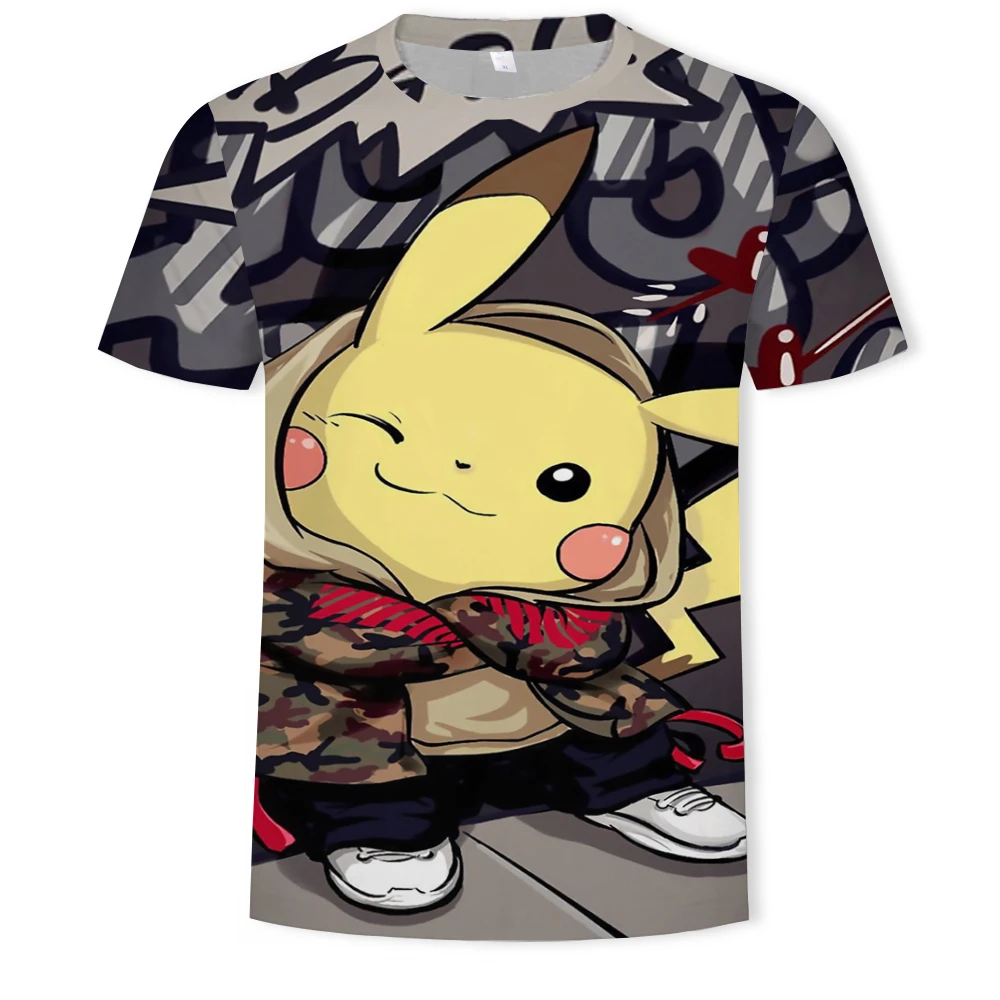 Pokemon Casual 3D Pokemon Harajuku T shirt Men s and Women s Clothing 2019 Short Sleeve 4