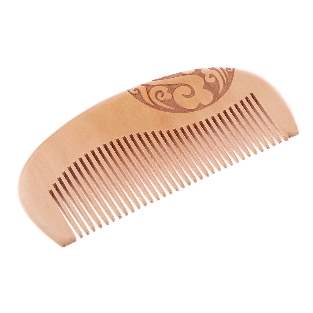 5'' Premium Hand Made Wide Teeth Wood Comb Pocket Hair Brush Coarse Men Gift