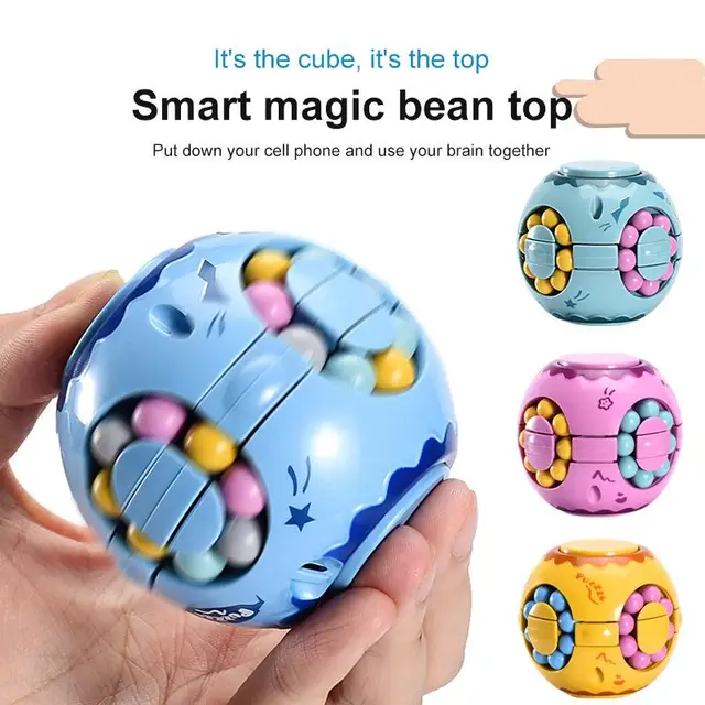 Rotating Bean Intelligence Fingertip Toy Children's Finger Gyro Disk Toy Stress Relief Puzzles Fun Educational Breakthrough Game 6