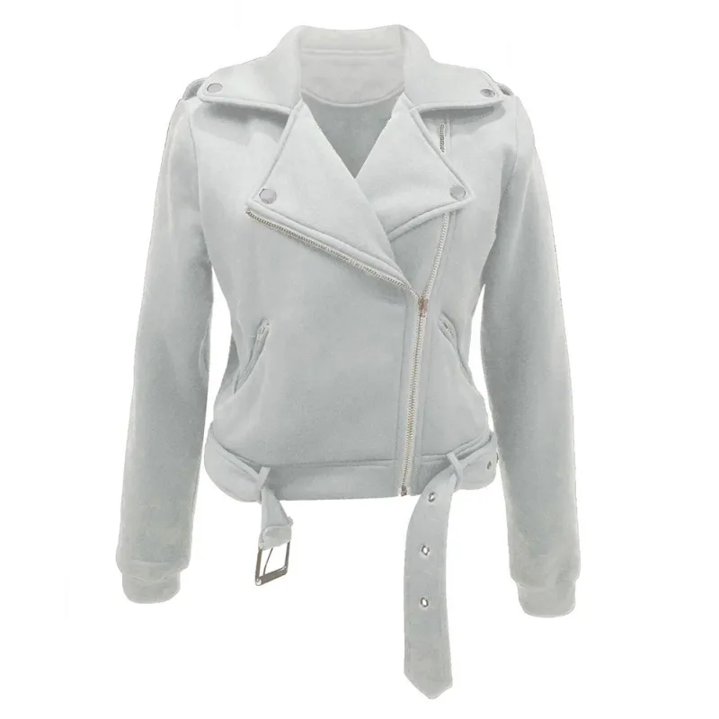 

Women Basic Black Jacket Turn Down Collar Slim Fit Suede Slanted Zipper Coat Jacket Suede Bomber Autumn Female Outwear