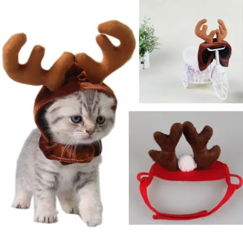 

2020 Christmas Faroot Dogs Cat Reindeer Headband Cap For Cat Xmas Costume Hair Decor Pet Elk Antlers Puppy Deer Horns Headbands