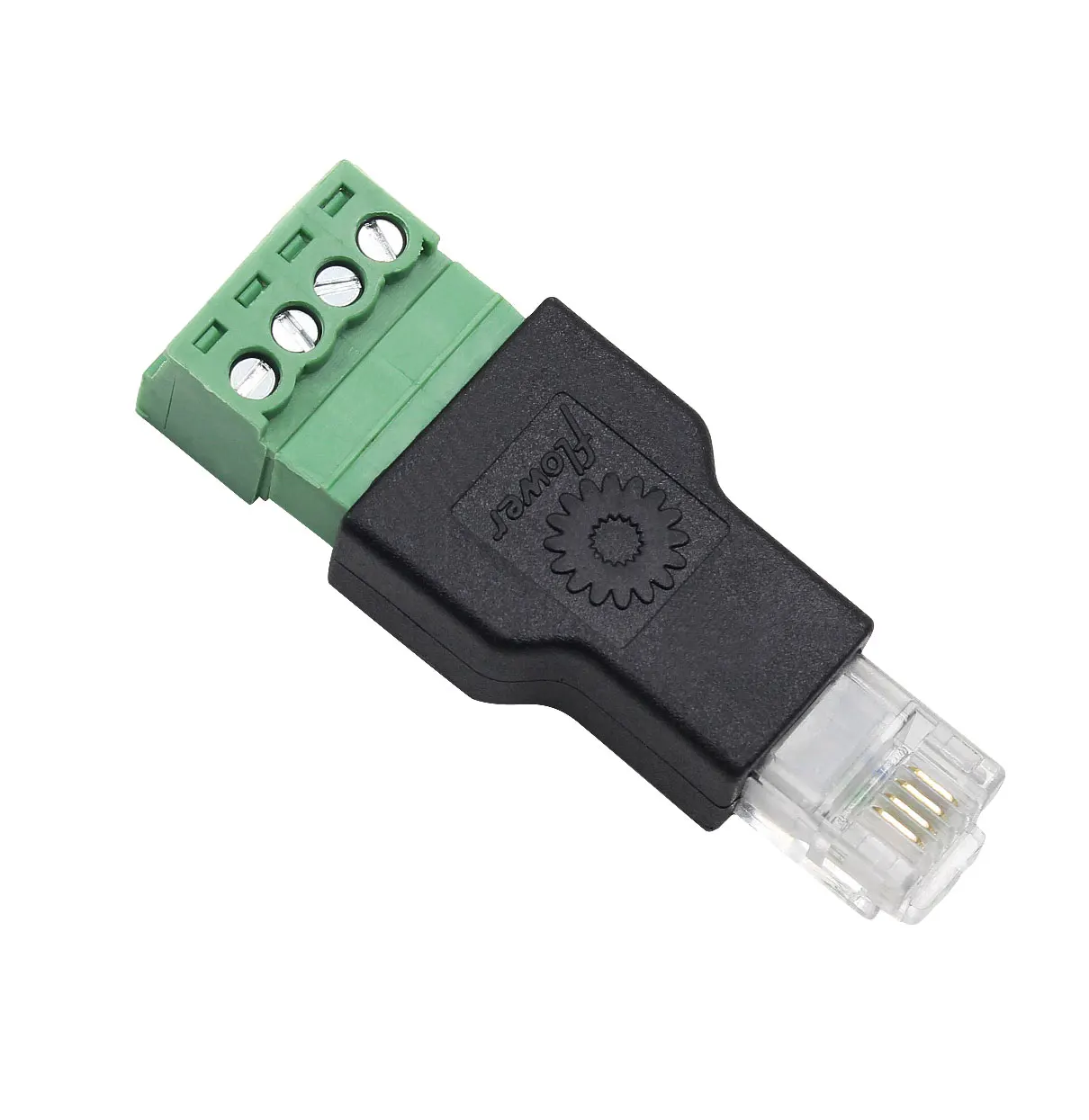 50 шт. Ethernet RJ11 6P4C штекер в винтовой терминал 4 контактный сплиттер адаптер CCTV Разъем