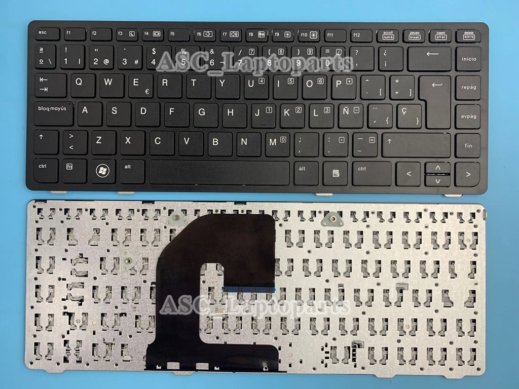 Новая клавиатура Teclado с испанской раскладкой для HP Probook 6460b 6465b, черная рамка без точечной палочки