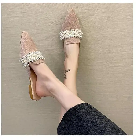 

Baotou half slippers women summer 2021 new fashion outer wear flat sandals and slippers women