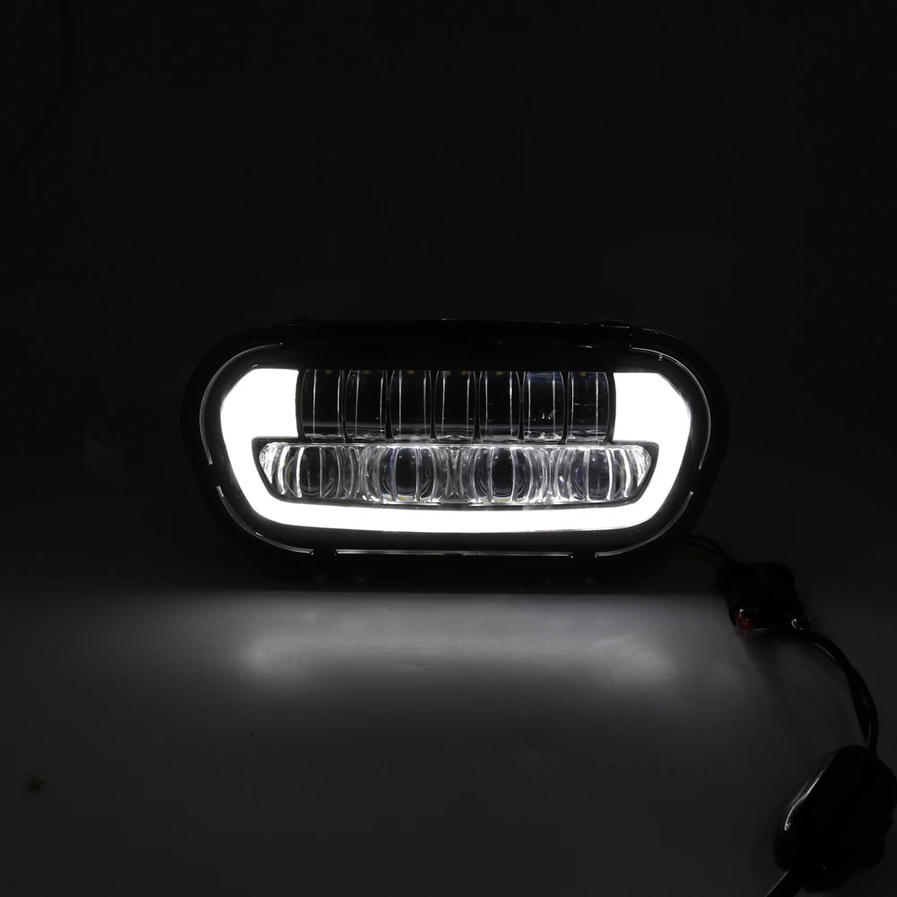 Moto rcycle 9,8 дюймов мото круглые фары Hi/low beam DRL дальнего света для Fat Bob проектор светодиодный фары