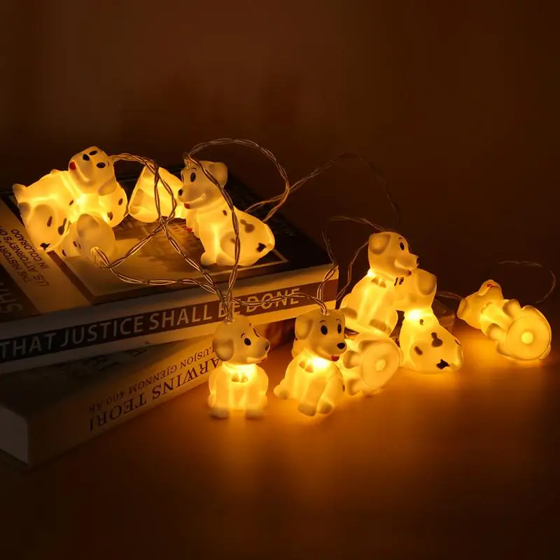 10 LED String Lights Decorative Puppy Shaped Night Light Cute Illumination Party Decoration For Children Room Home Dining