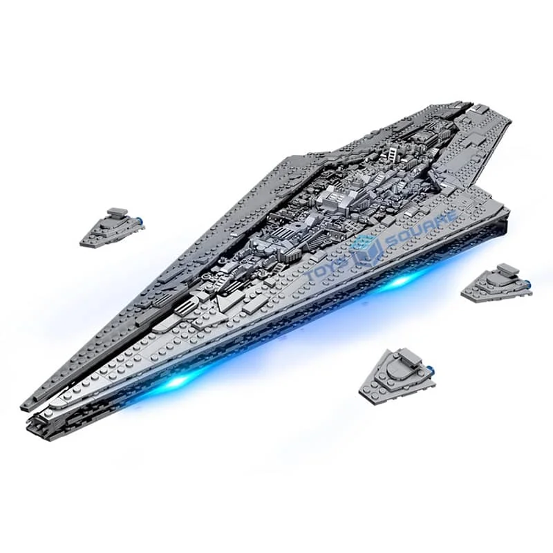 Model Building Blocks The Executor Class Star Cruiser Spacecraft Destroyer With 3 Small Battleship MOC Bricks Set Gifts Kid Toys | Игрушки и