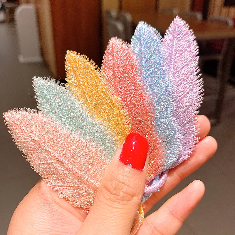 

Girl Version Fashionable Shiny Luxury Feather Hairpin Cloth Hair Accessories Hairpin Women's Leaf Headband Headdress Headdress