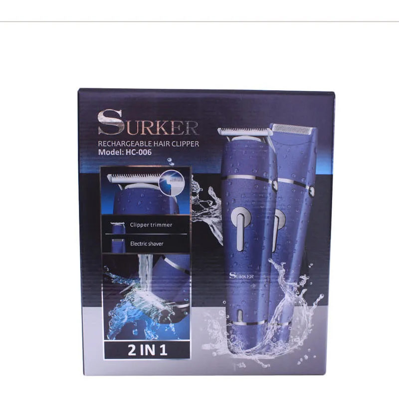 Surfer электромашинка для стрижки волос, HC-006 2 в 1 гель для душа многофункциональная машинка для стрижки волос бритва Набор для стрижки волос лезвие Fader