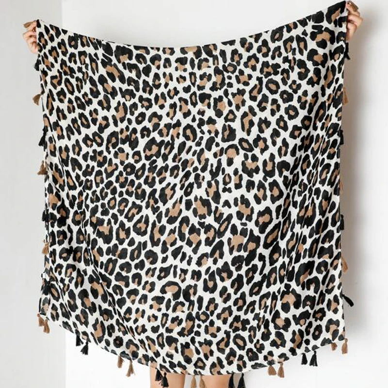 Fashion Ladies New Fashion Leopard Viscose Shawl Scarf Autumn Winter Muffler Headband Foulard Sjaal Wrap Hijab Snood  (1)