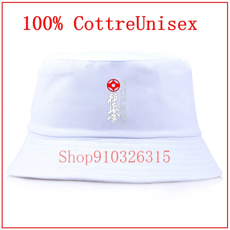 Kyokushin Karate heart Martial Arts white Bucket Hat Men Women bob Outdoor Beach sun hat fashion panama Fishing Fisherman Hat