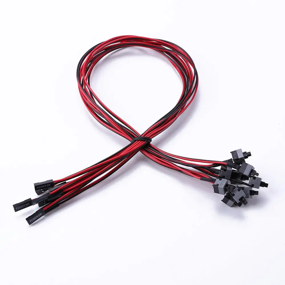 

10pcs/lot 45cm Power Cable Computer Host Switch Line Restarting Power Line AXT Computer Chassis Power Switch Line Power Line