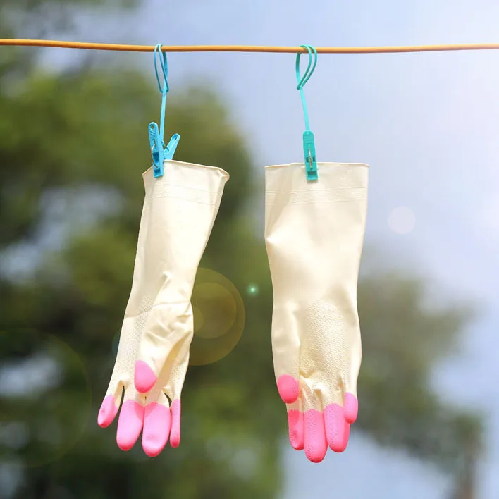 Long Sleeve latex Kitchen Wash Dishes Dishwashing Gloves House Cleaning dishwashing gloves