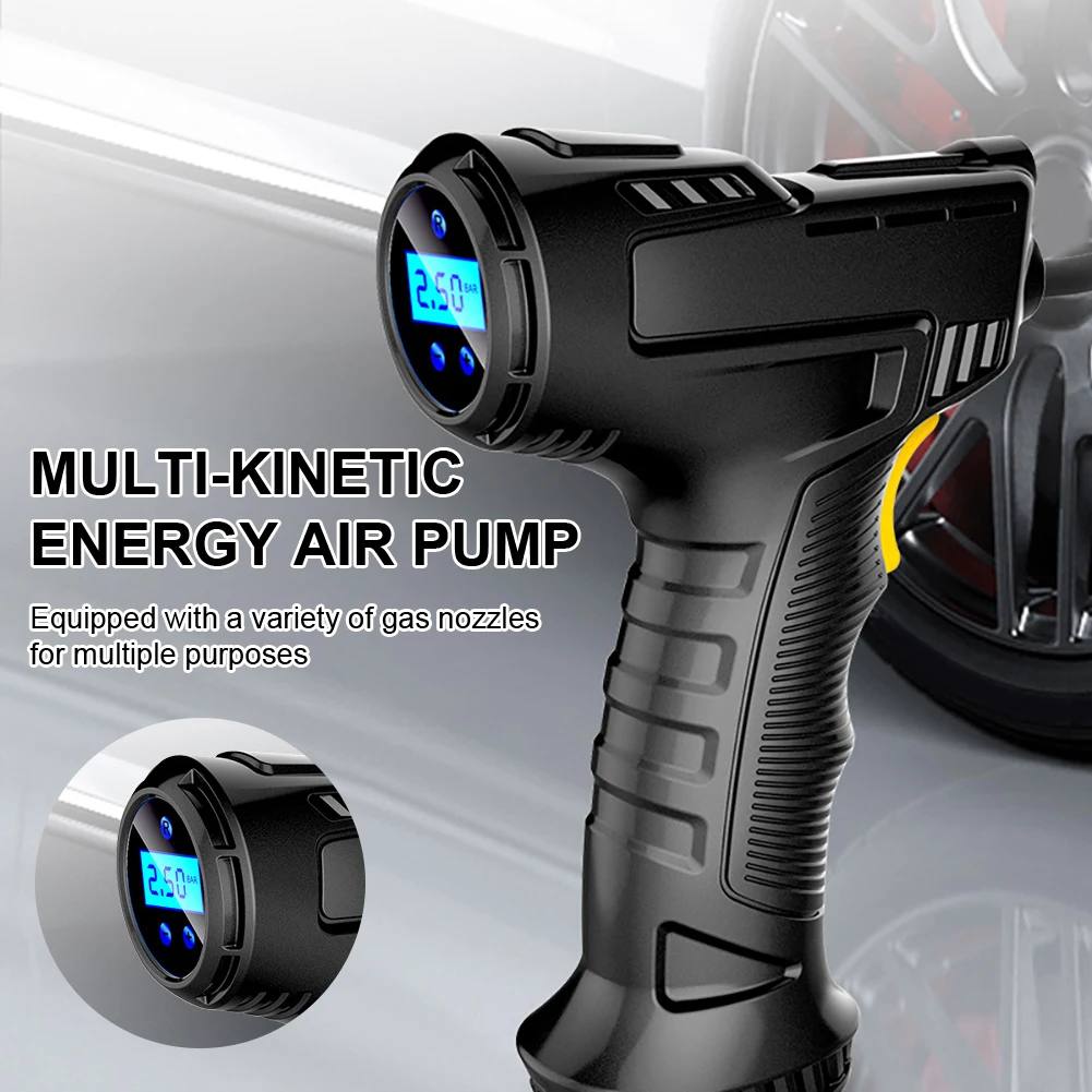 120W Air Compressor Tire Inflator Cordless Rechargeable Pump for Car Tires with Pressure Gauge Emergency LED Lights | Автомобили и