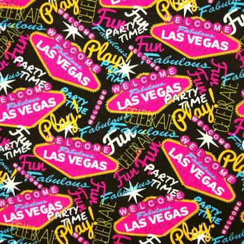 

1 yard Cotton Woven Cartoon Fabric, Color letters (width=140cm)