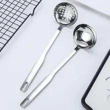 2 шт суповый ковшовый дуршлаг столовые приборы кухонная посуда стальная шумовка кухонная утварь ложка для супа ложка для ложки cucharas столовая ложка