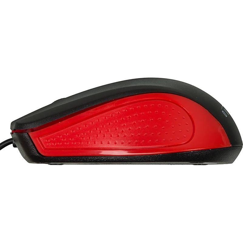 Мышь OKLICK 225M, проводная, USB, черный и красный