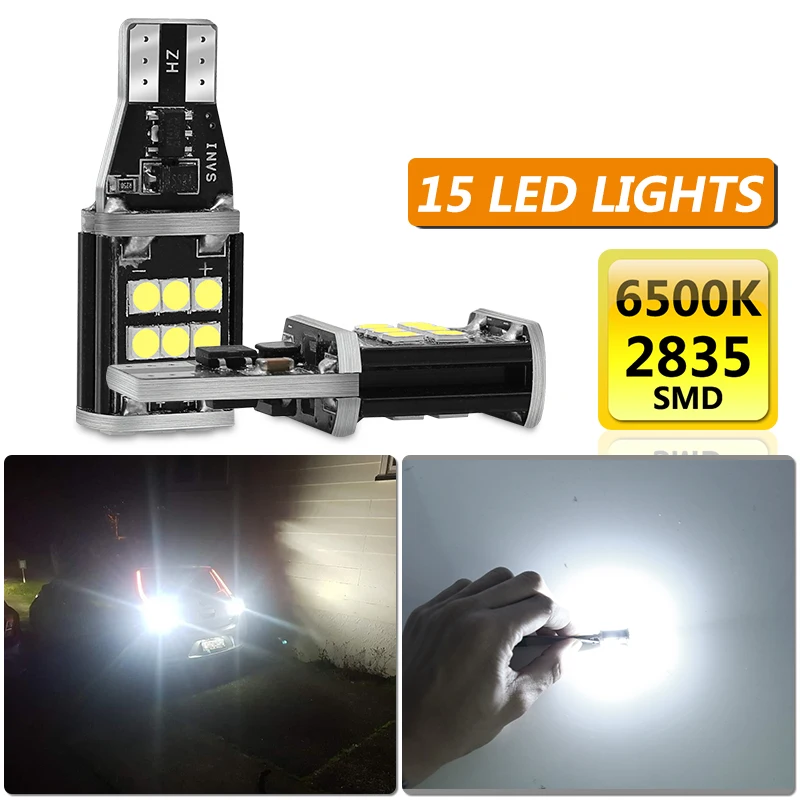2 шт. Автомобильные светодиодные лампы W16W T15 2835 SMD Canbus OBC 921 912 | Автомобили и