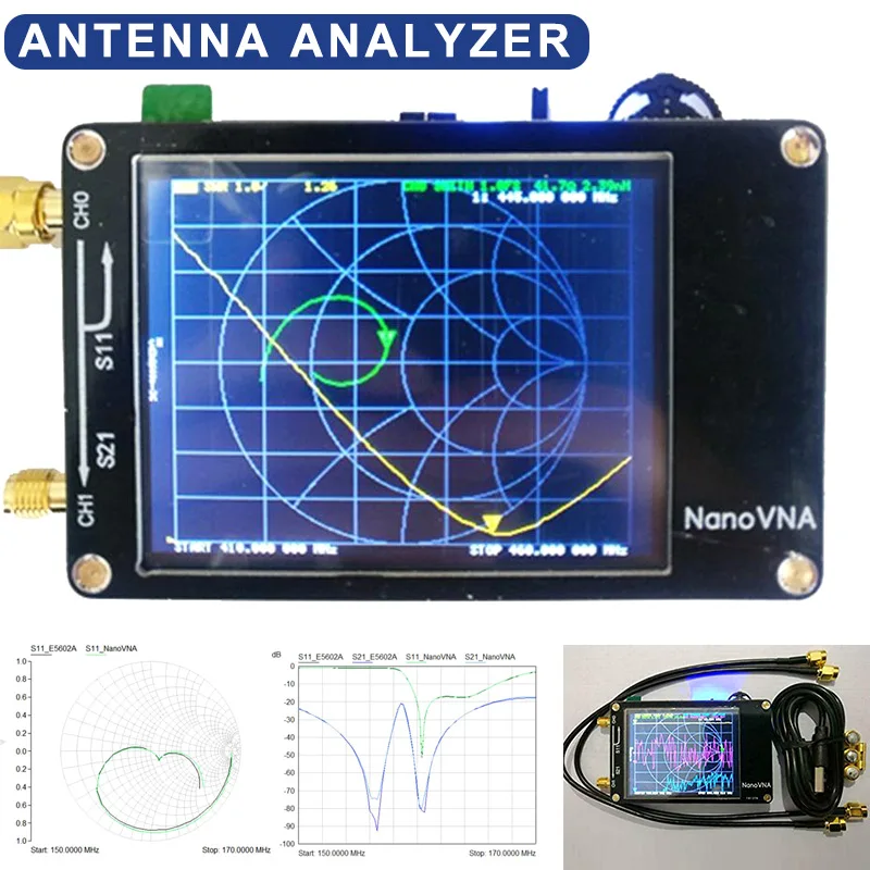 

Economical Vector Networks Analyzer 50KHz-900MHz Antenna Standing Wave MF HF VHF 2.8 Inch Screen ds99
