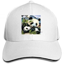 Мать панда Мужская структура саржевая Кепка Регулируемая остроконечная шляпа сэндвич