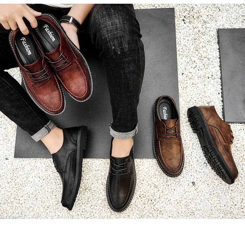 Брендовая Осенняя мужская повседневная обувь роскошный бренд микрофибры модная дышащая плоская обувь для отдыха с отверстиями обувь для