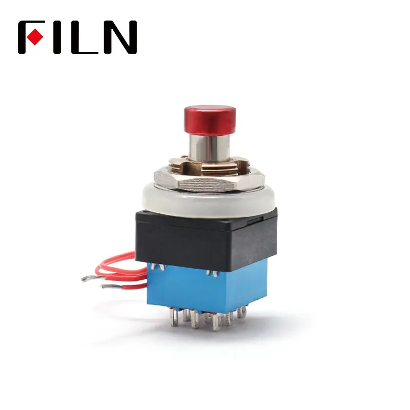 FILN 3pdt 3A 2.3VAC гитарный переключатель для гитары педаль эффектов с Светодиодный индикатор с линией