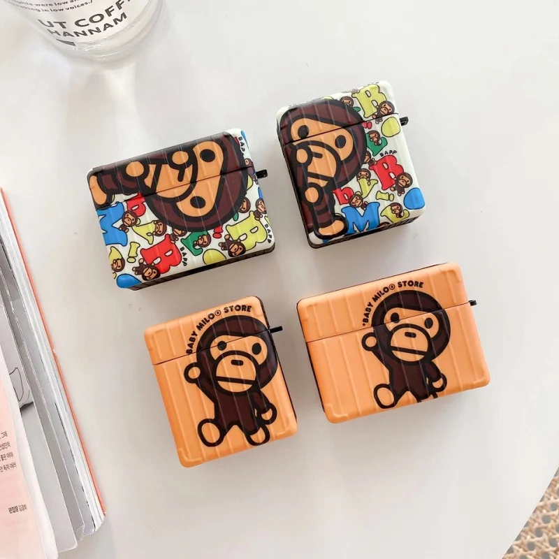 Cute Cartoon Monkey Case for Apple Airpods 1/2/pro Bluetooth Earphone Headphone Soft New Fashion | Электроника