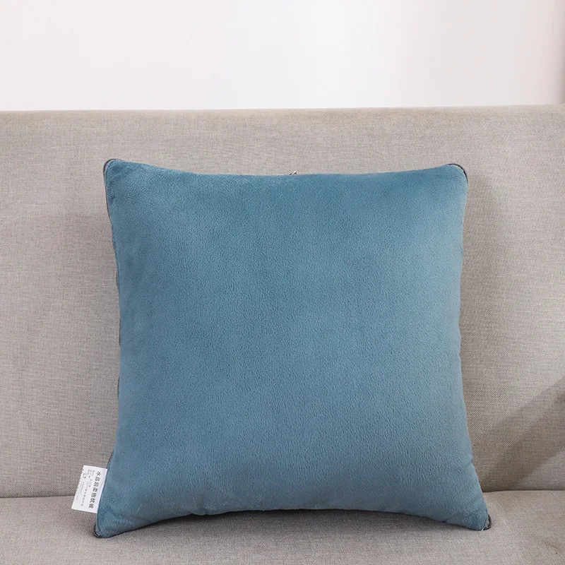 Gray blue 2 в 1, фланелевая подушка, одеяло, диванная подушка, детское портативное автомобильное одеяло для путешествий, мягкое складное лоскутное одеяло - Color: Gray blue