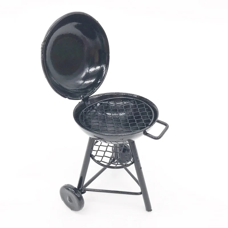 

1/12 Dollhouse Miniature Accessories Mini Metal Oven Simulation Furniture Roaster Model Toys for Doll House Decoration